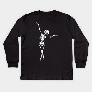 Halloween Skull For Women Dancing Skeleton Tee Shirt Kids Long Sleeve T-Shirt